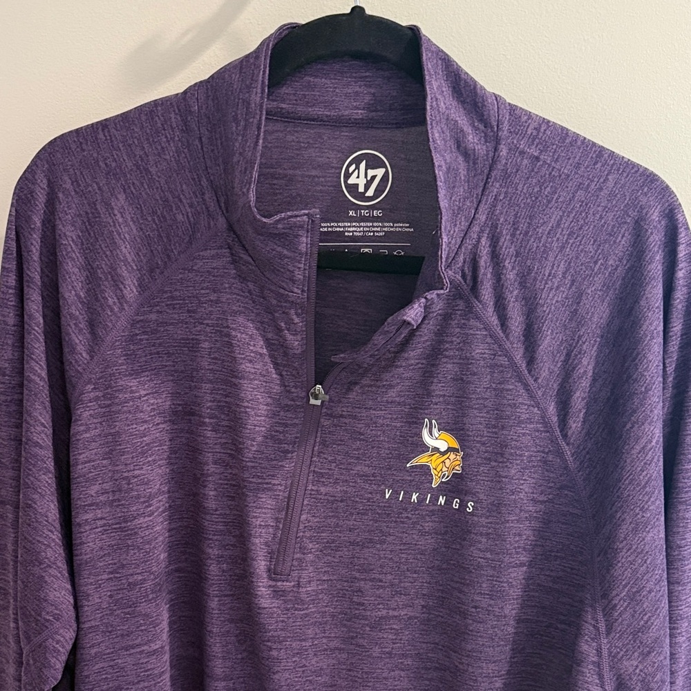 🧡 47 BRAND VIKINGS QUARTER-ZIP TOP